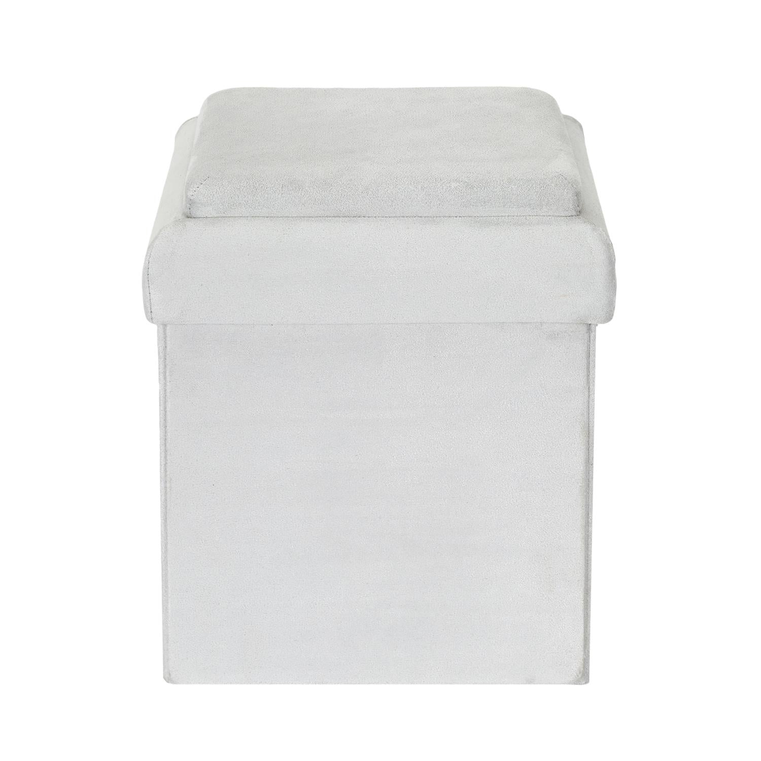 Coffre pouf pliable brique Gris - Home Deco Kids