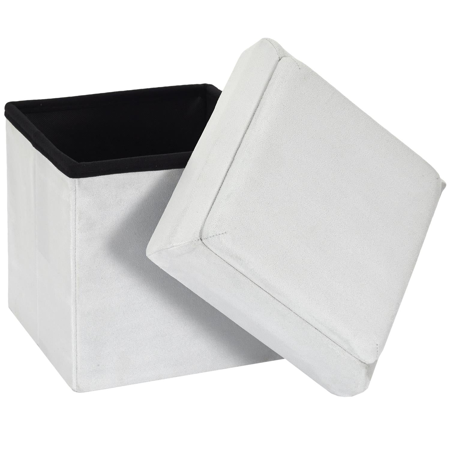 Coffre pouf pliable brique Gris - Home Deco Kids