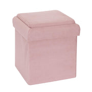 Coffre pouf pliable brique Rose - Home Deco Kids