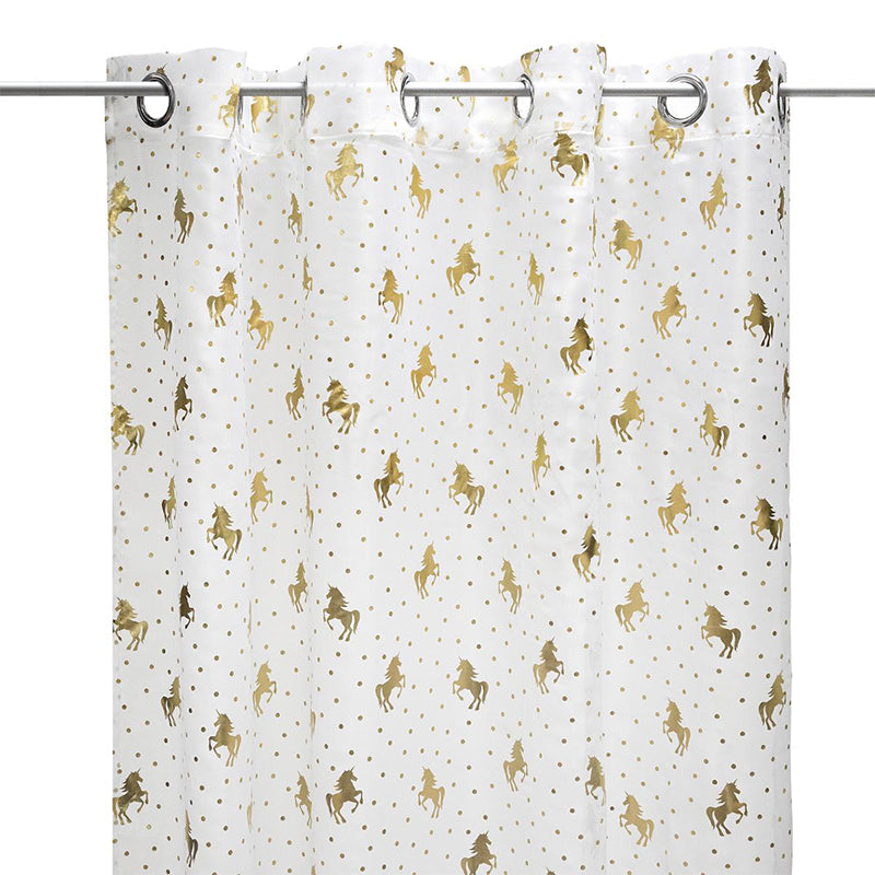 Voilage Enfant Licorne Blanc 140x250 - Atmosphera For Kids