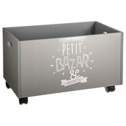 Coffre à jouets à roulettes Gris - Atmosphera For Kids