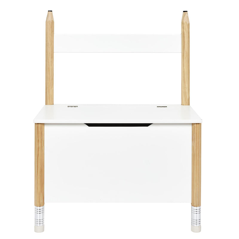 Coffre banc crayon Blanc - Home Deco Kids