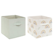 Set de 2 bacs de rangement Arc en ciel - Atmosphera For Kids