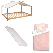 Lit ILAN avec son matelas 90x190x10 et parure Chat - Atmosphera For Kids