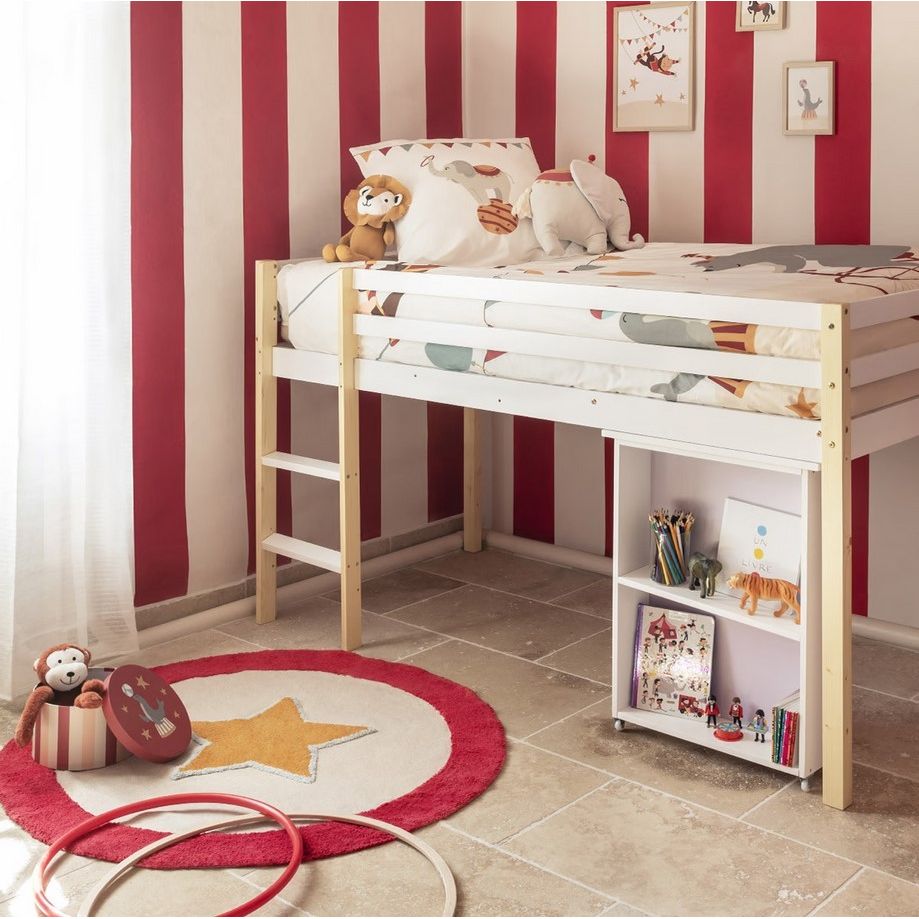 Lit Bureau Monde Enchanté Blanc 90x190 cm - Laïba Kids