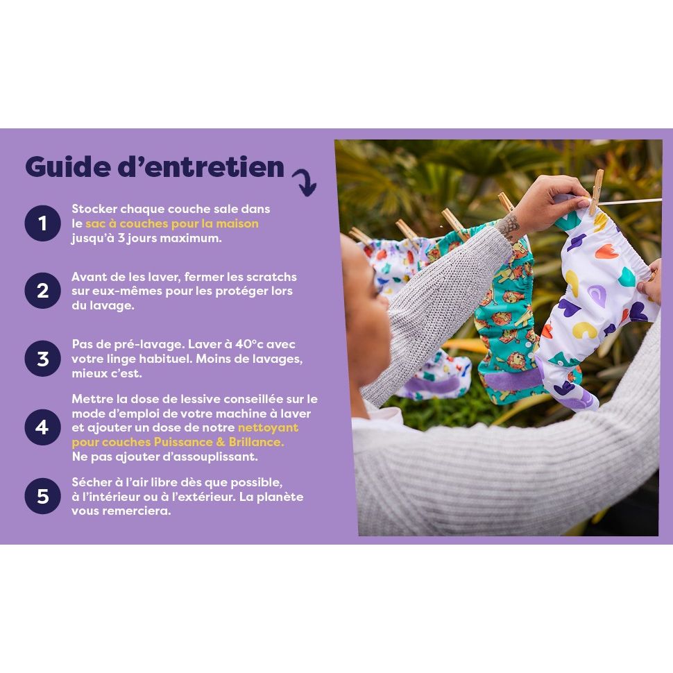 Pack de couches lavables Le Petit Rebelle Confiance - Bambino Mio