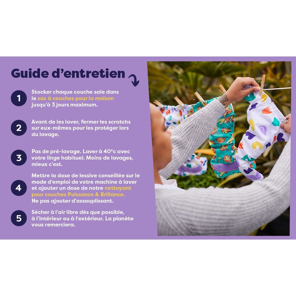 Pack de couches lavables Confiance - Bambino Mio