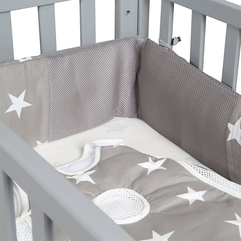 Berceau bébé cododo safe asleep® 3 en 1 étoiles Gris - Roba