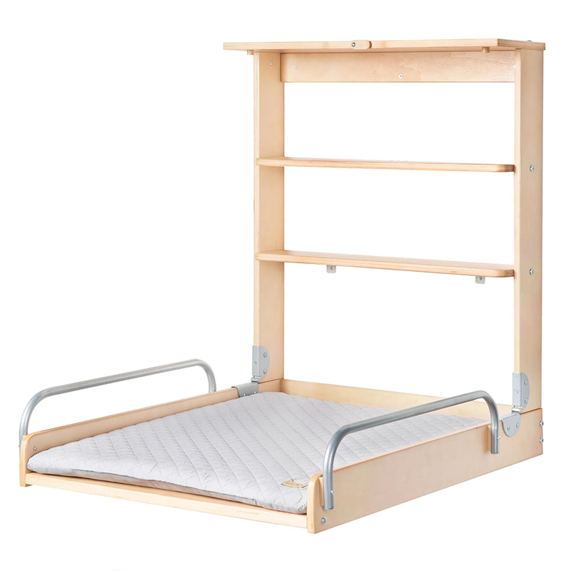 Table à langer murale pliable inclus matelas à langer Beige - Roba