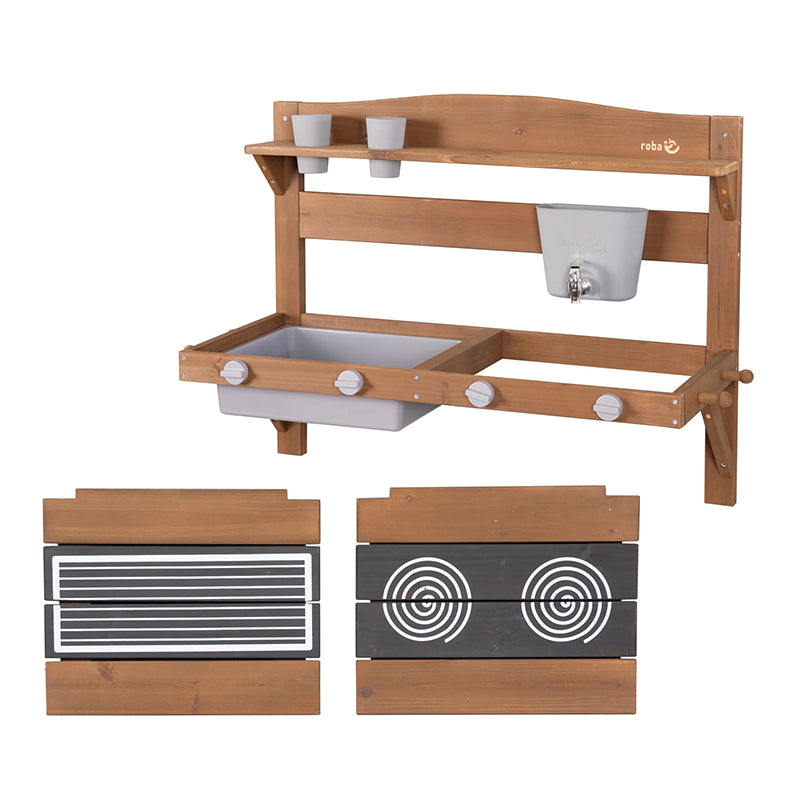 Cuisine enfant d'exterieur à suspendre en Bois Marron - Roba