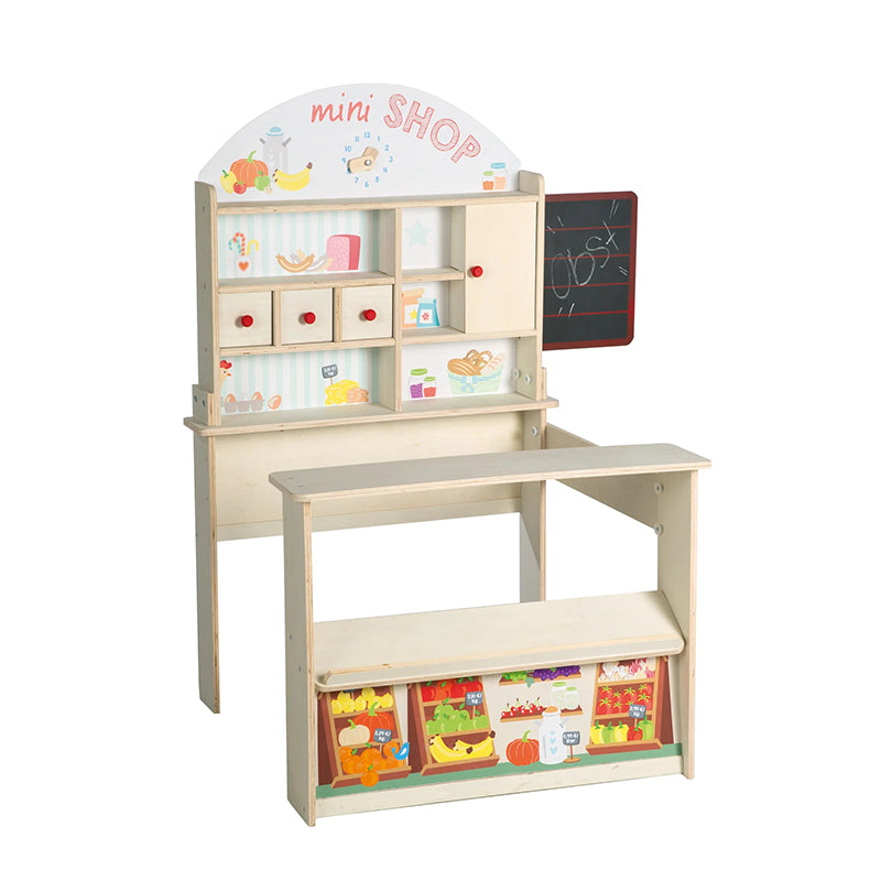 Épicerie Minishop pour enfant en bois Beige - Roba