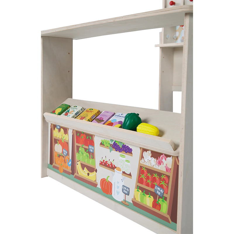 Épicerie Minishop pour enfant en bois Beige - Roba