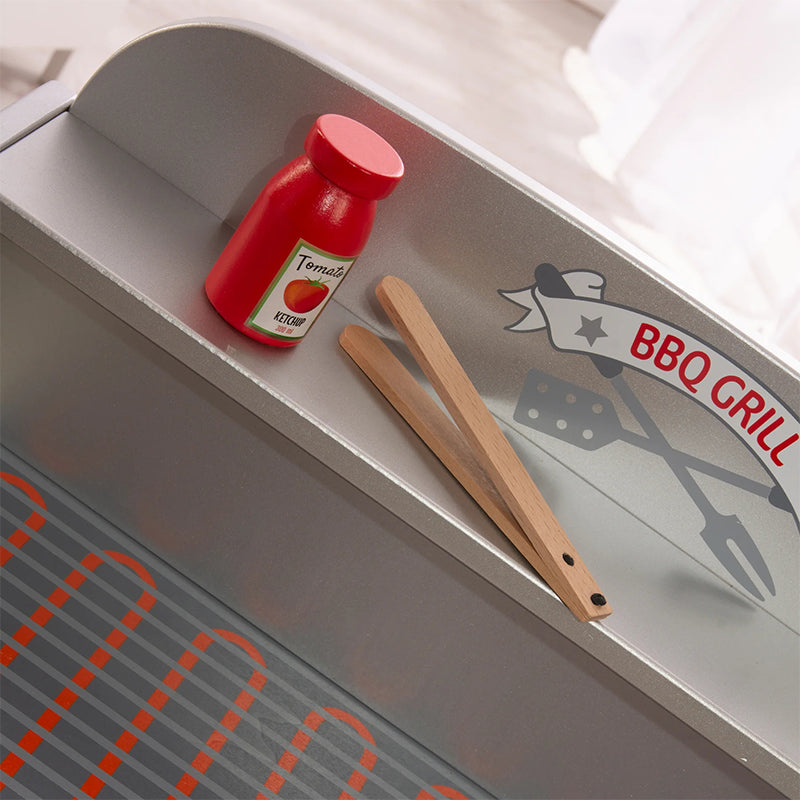 Barbecue pour enfant en bois Avec accessoires Gris - Roba