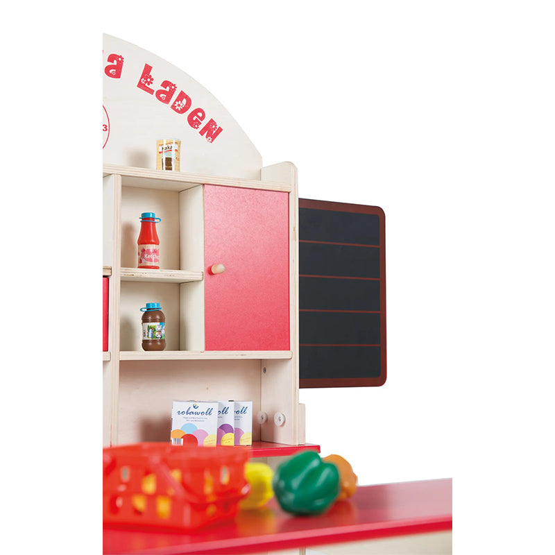 Épicerie en bois Tante Emma Rouge - Roba