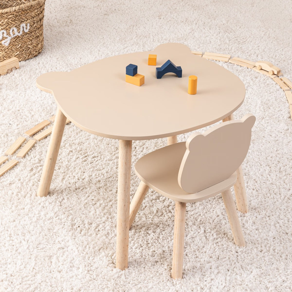 Table Pour Enfant Douceur Ourson Marron - Atmosphera For Kids