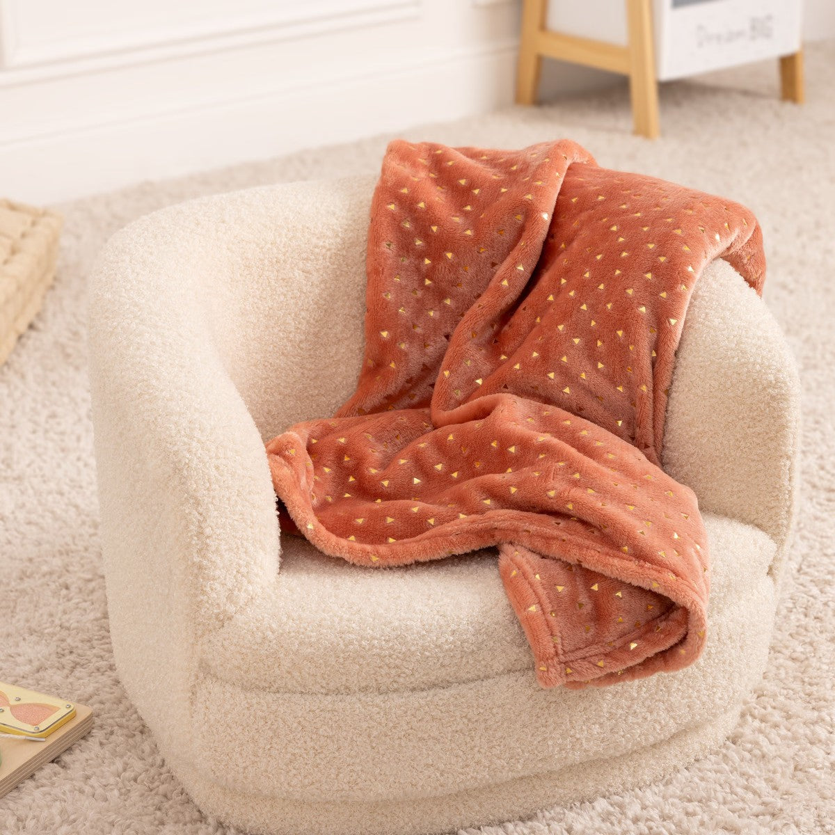 Fauteuil enfant bouclette Blanc - Atmosphera For Kids