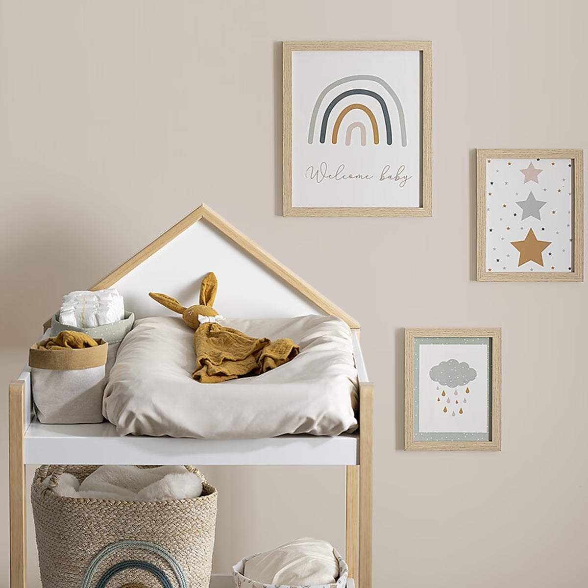 Table à langer bébé Kima Blanc - Atmosphera For Kids