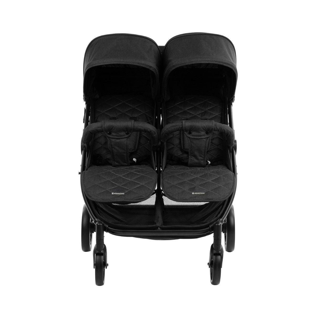 Poussette Jumelle Happy 2 Noire - KikkaBoo