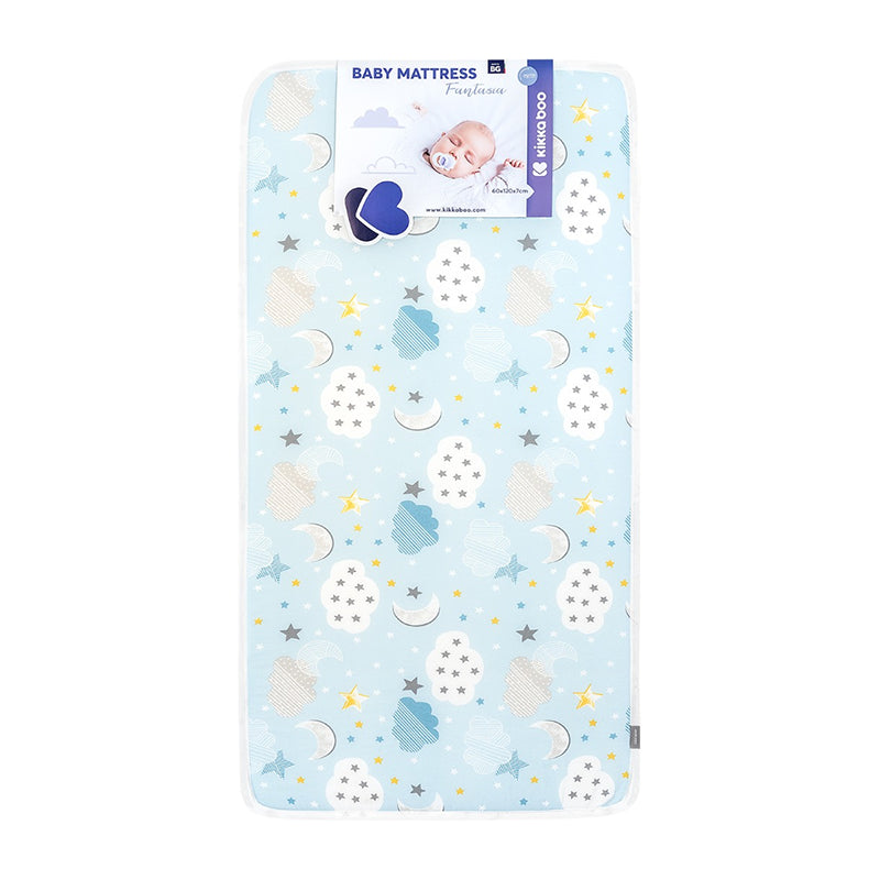 Matelas enfant 60x120x7 Fantasia Nuages Bleus - Kikka Boo