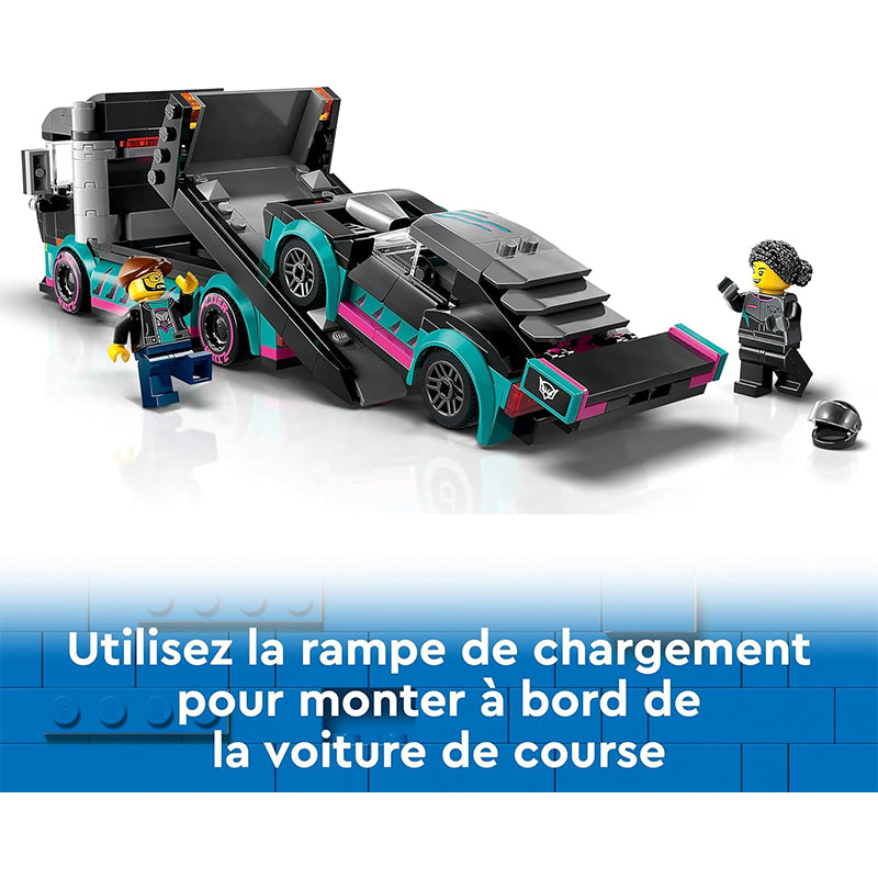 Voiture de Course et Le Camion de Transport de Voitures - Lego City
