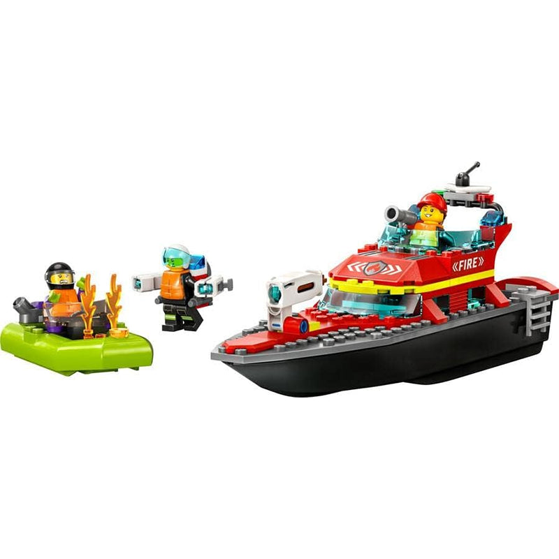 Bateau de sauvetage des Pompiers Rouge - Lego
