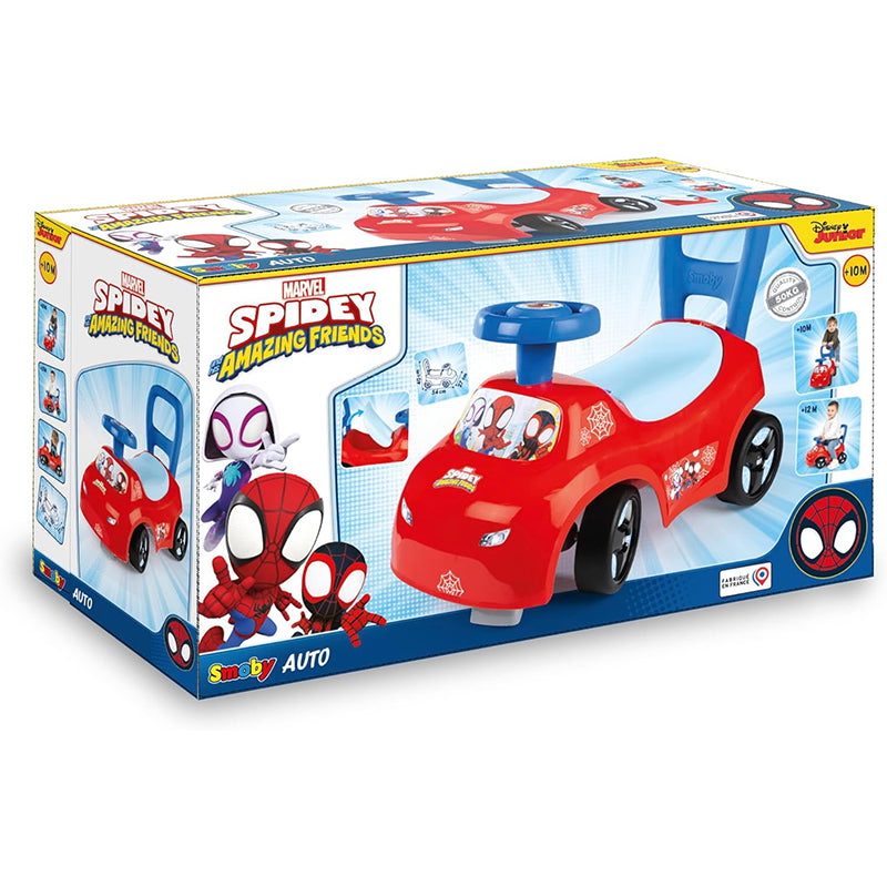 Porteur Enfant Auto Spidey Bleu - Smoby