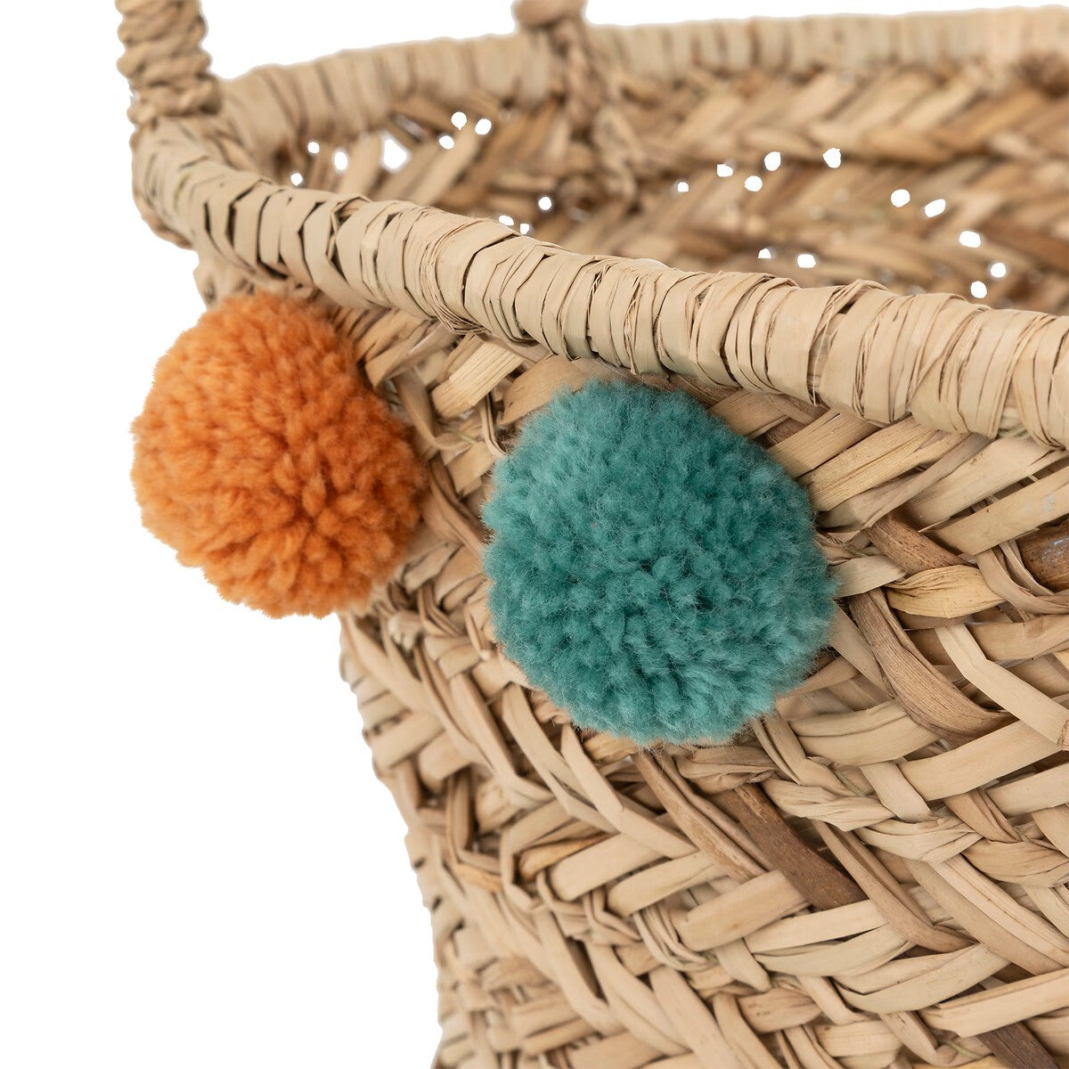 Panier De Rangement Avec Pompons Léopard Beige - Atmosphera For Kids