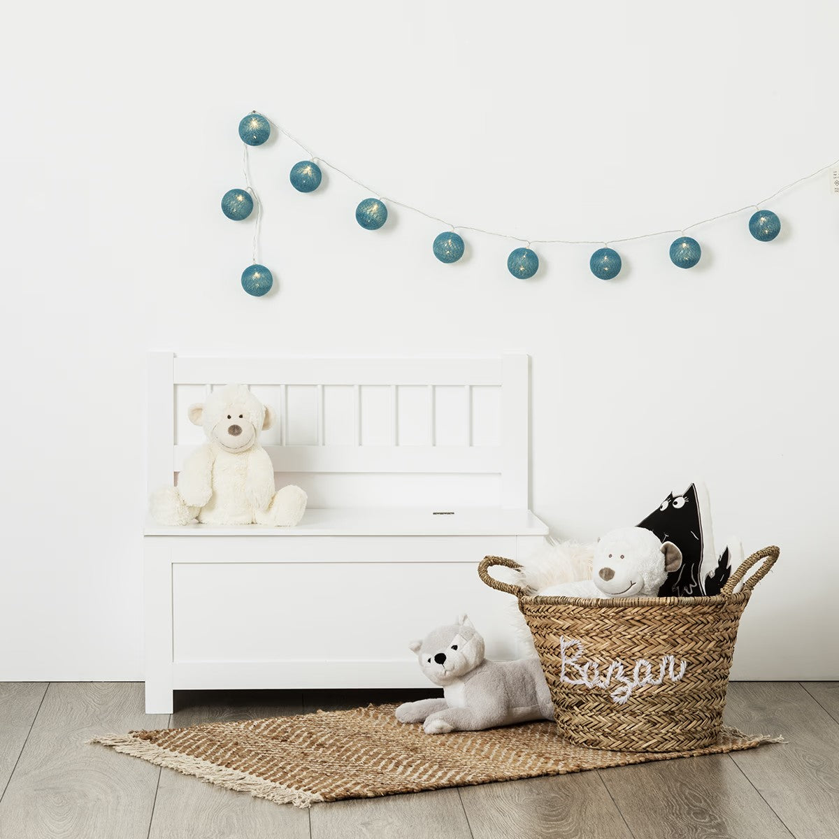 Coffre Banc à jouer 2 en 1 MDF Blanc - Atmosphera For Kids