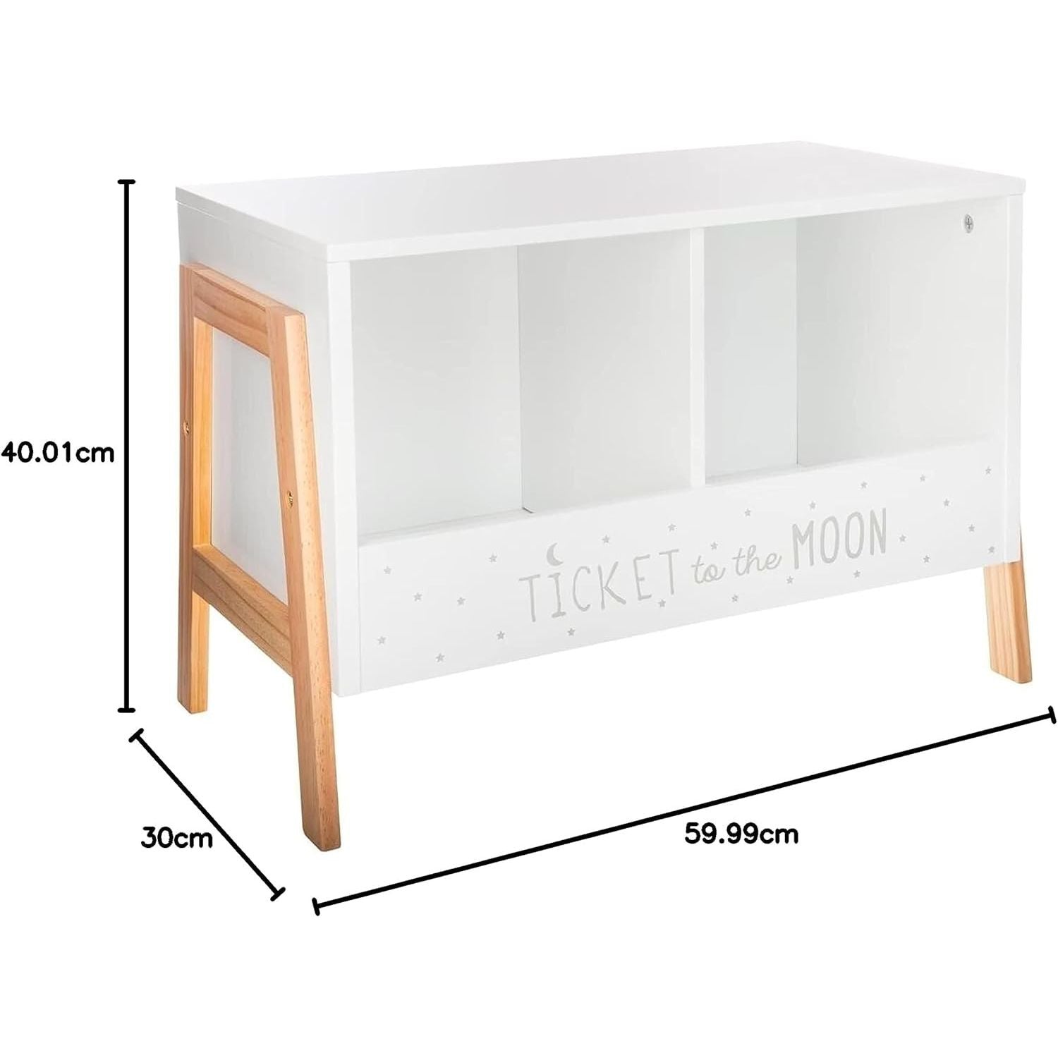 Casier de rangement avec 2 compartiments Blanc - Atmosphera For Kids