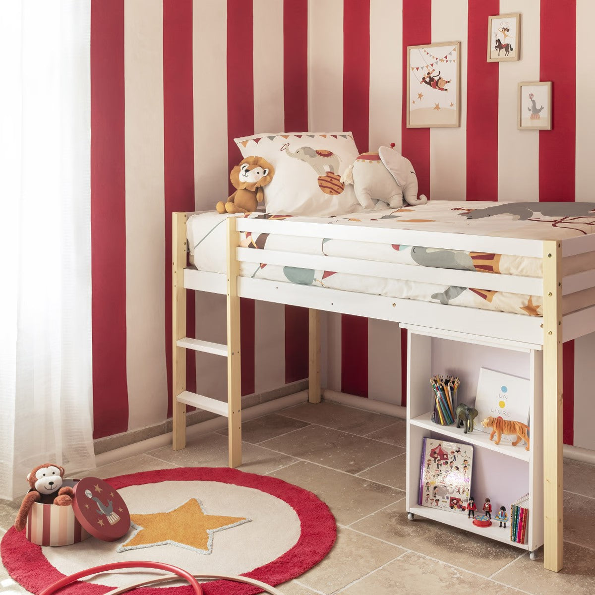 Tapis rond Coton Cirque D120 - Atmosphera For Kids