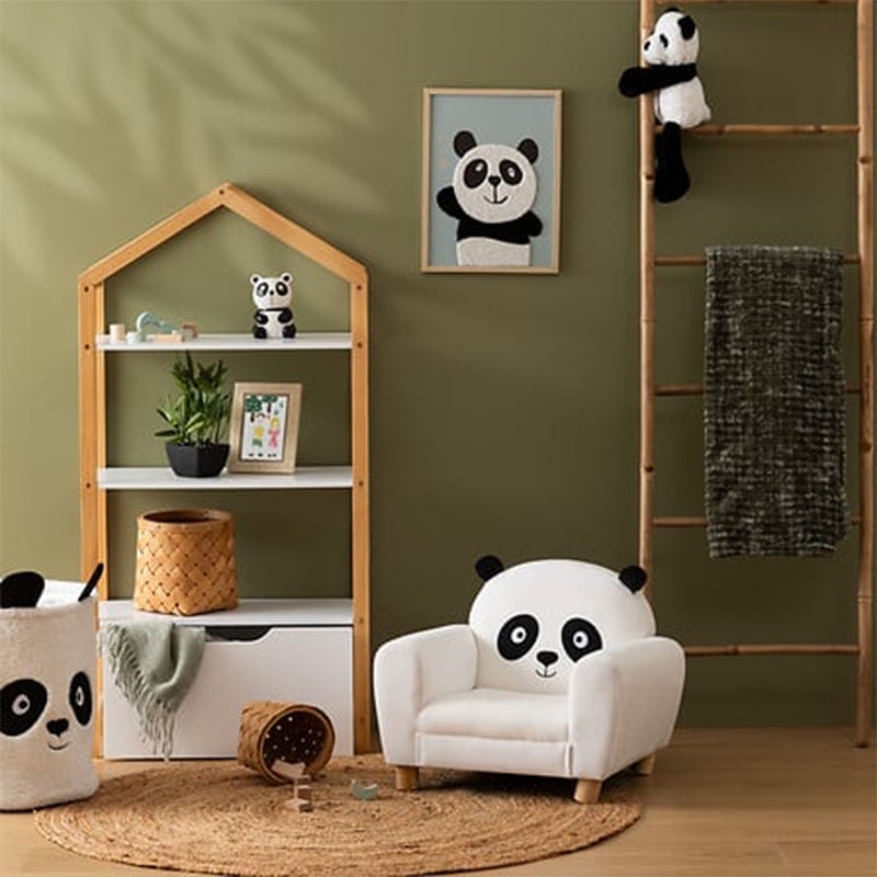 Fauteuil Pour Enfant Avec Oreilles Panda Blanc - Atmosphera For Kids