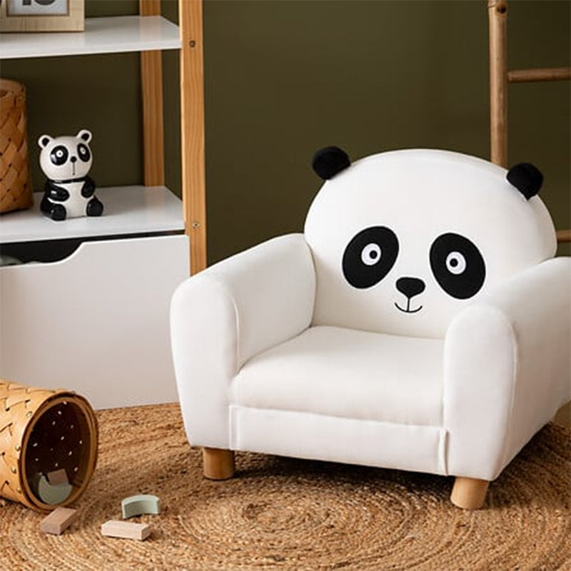 Fauteuil Pour Enfant Avec Oreilles Panda Blanc - Atmosphera For Kids