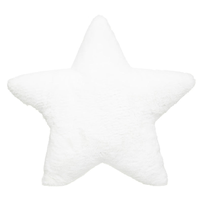Coussin Forme D'étoile En Fourrure Blanc - Atmosphera For Kids