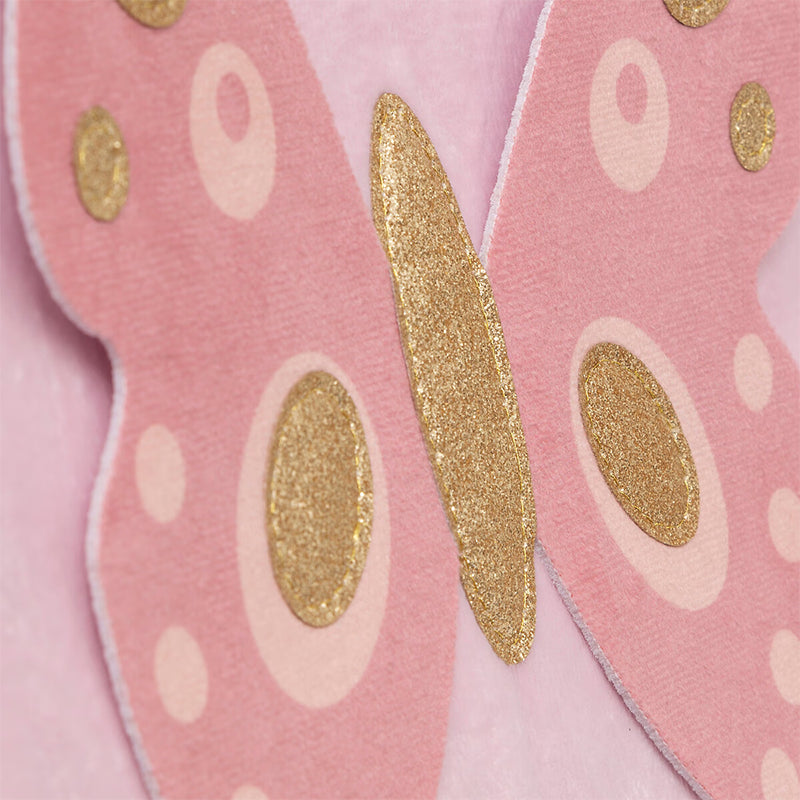 Boite De Rangement En Velours Papillon Rose - Atmosphera For kids