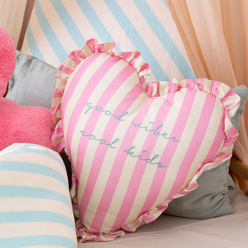 Coussin forme cœur Ava 38x38 Rose - Atmosphera For Kids