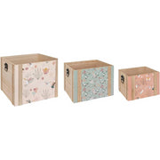 Lot De 3 Cagettes Forêt En Bois - Atmosphera For Kids