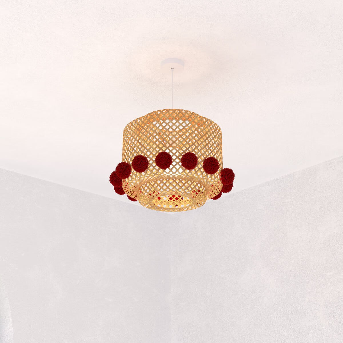 Suspension Pompons Liby D28 Beige Atmosphera For Kids