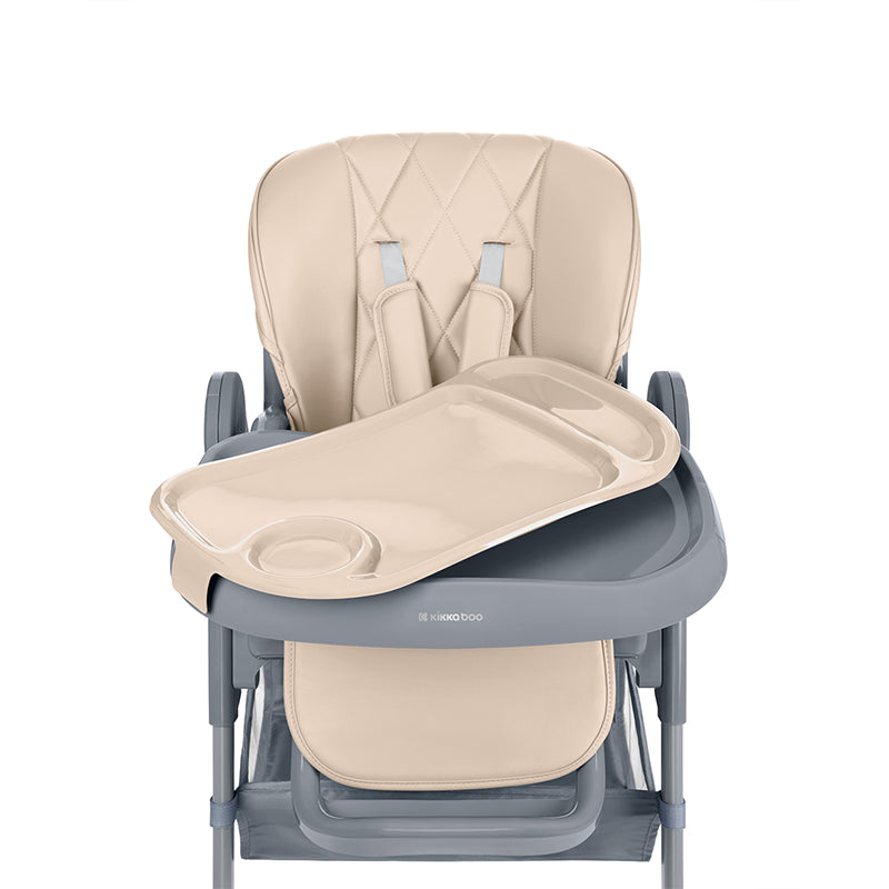 Chaise haute bébé Comfy + Beige - Kikkaboo
