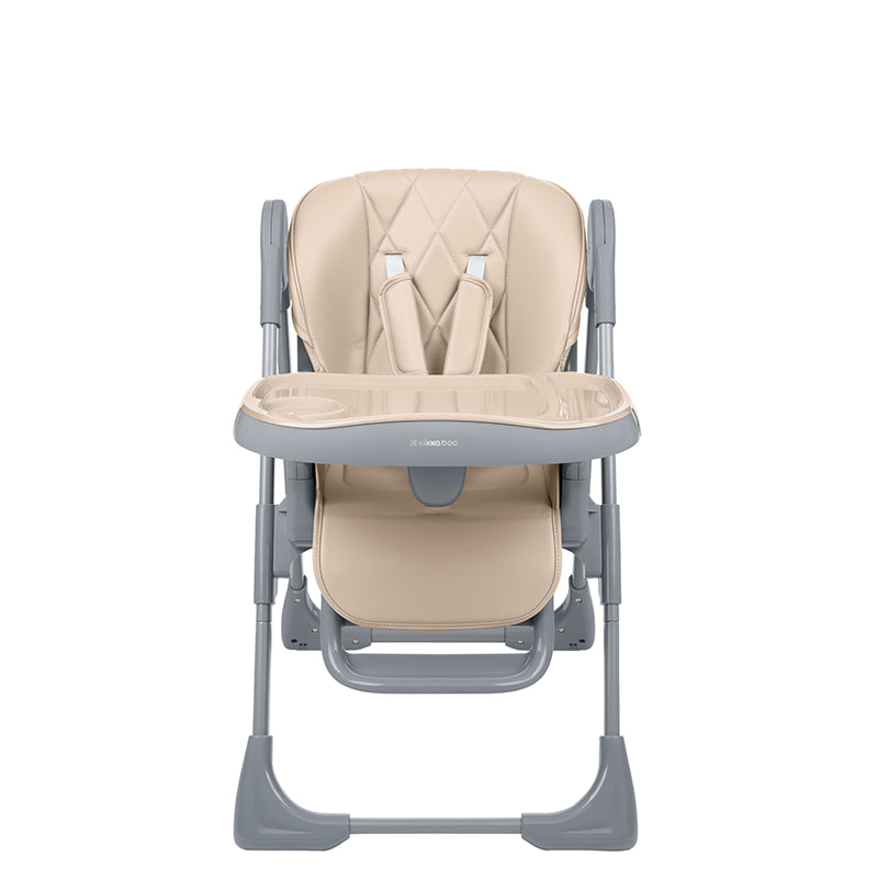 Chaise haute bébé Comfy + Beige - Kikkaboo