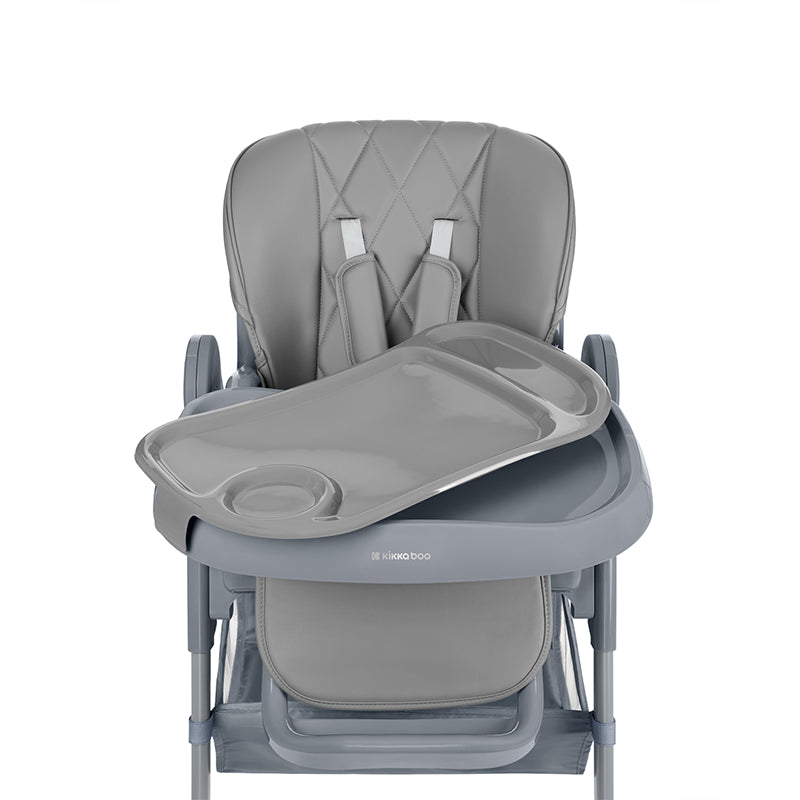 Chaise haute bébé Comfy + Gris - Kikkaboo