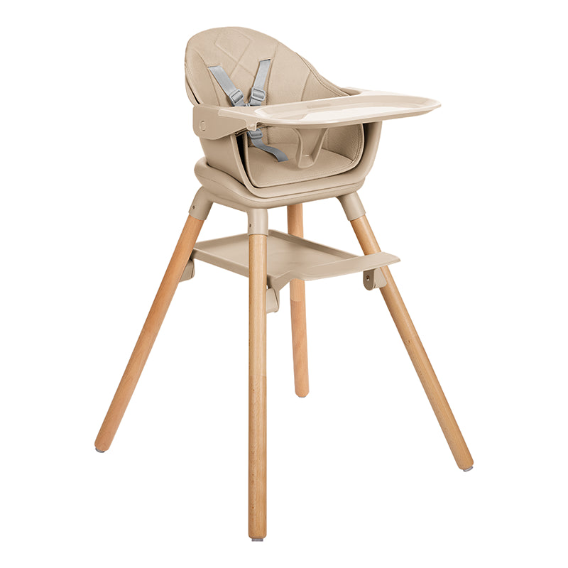 Chaise haute 3+ Woody 6 en 1 Beige - Kikkaboo