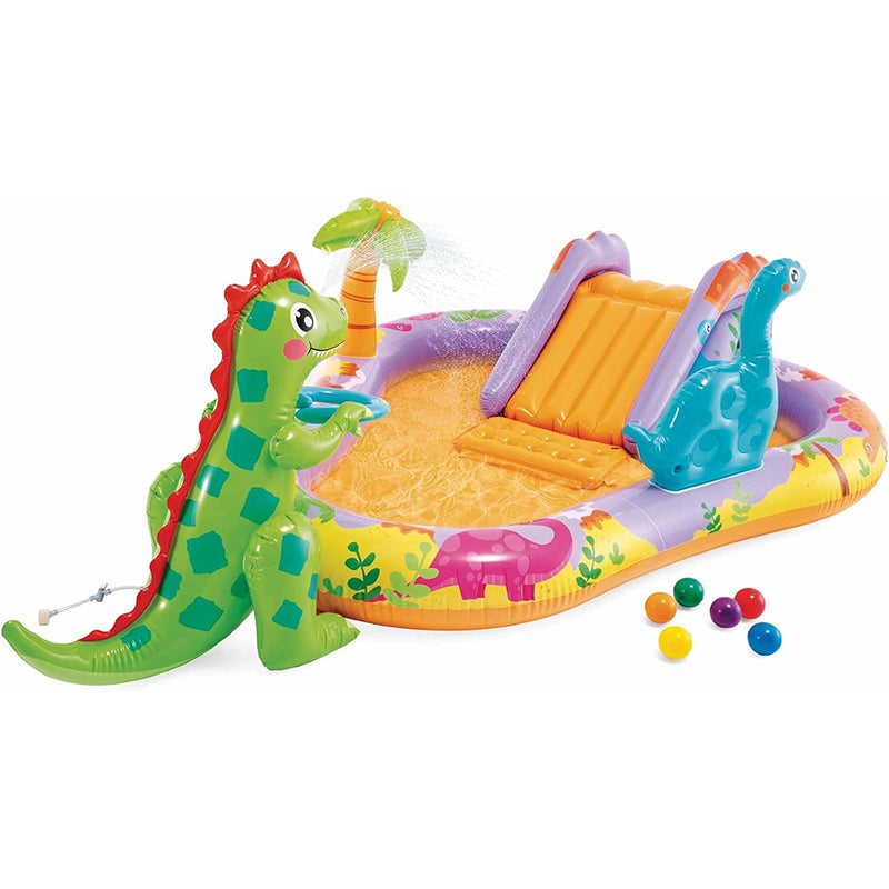 Aire de jeux Aquatiques Dino 201 x 157 x 69 Multicolore - Intex
