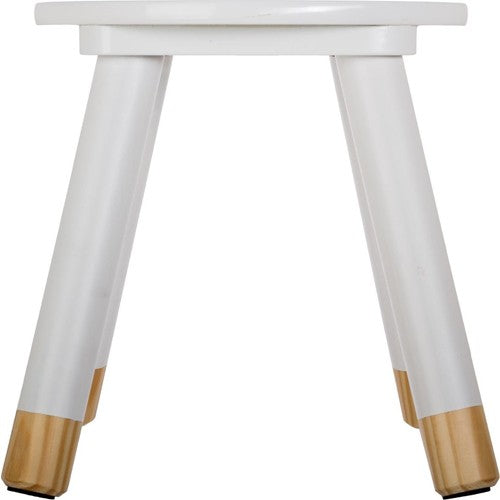 Tabouret enfant en bois douceur Blanc - Atmosphera For Kids