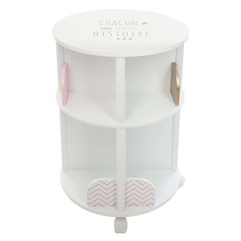 Bibliothèque ronde Blanc et Rose - Atmosphera For Kids