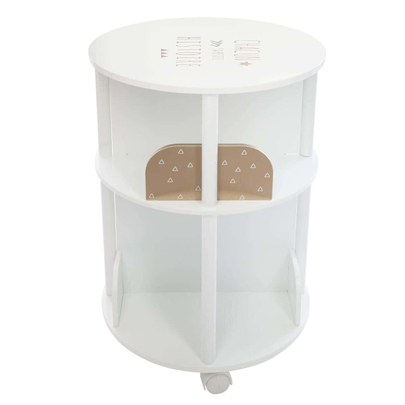 Bibliothèque ronde Blanc et Rose - Atmosphera For Kids