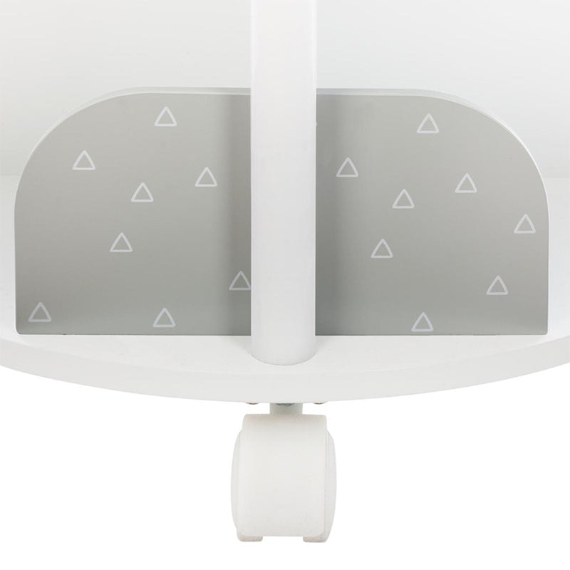 Bibliotheque ronde sur roulettes Gris - Atmosphera For Kids