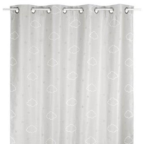 Rideau occultant phosphorescent Gris 140 x 250 - Atmosphera For Kids